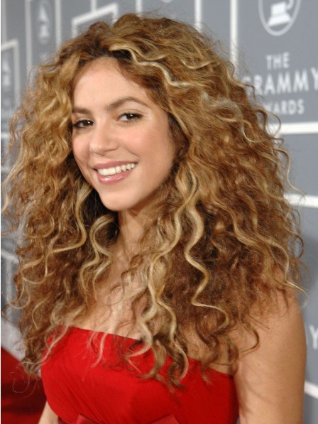 Shakira Long Curly Blonde Lace Front 100 Brazilian Hair Wig Long